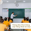 Thông Báo Khai Giảng Lớp Tiếng Nhật Sơ Cấp 05/08